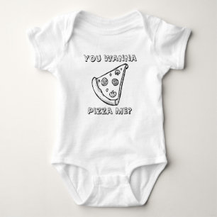 Usted quiere una pizza yo - mameluco del bebé del