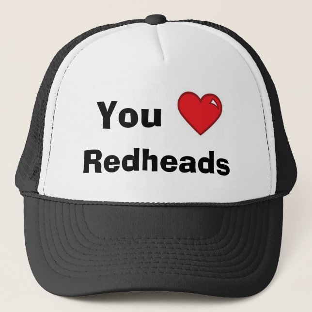 Usted Redheads del corazón -- Gorra de la malla (Anverso)