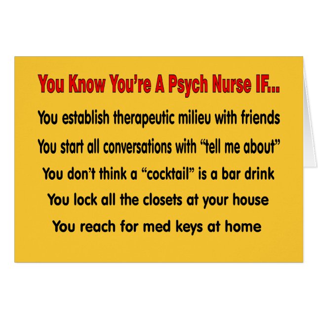 Usted sabe que usted es enfermera de Psych SI… (Anverso (Horizontal))