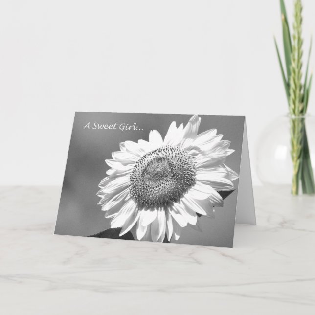 ¿Usted será mi florista? Tarjeta -- Girasol (Anverso)
