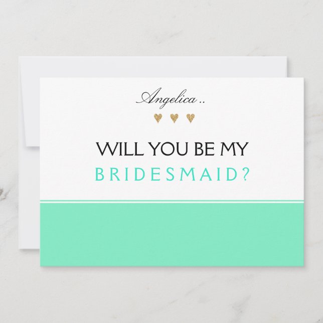 Usted será mi invitación de la dama de honor (Anverso)