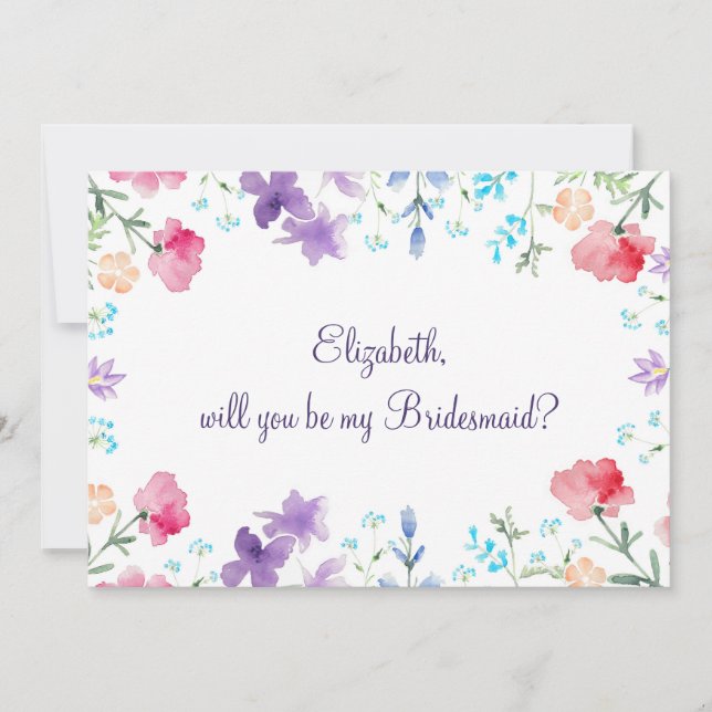 Usted será mi invitación floral de la dama de (Anverso)