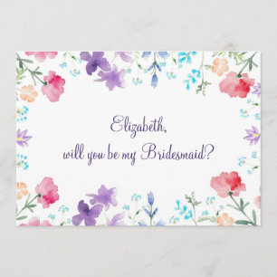 Usted será mi invitación floral de la dama de