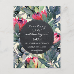 usted será mi postal floral tropical de la dama de