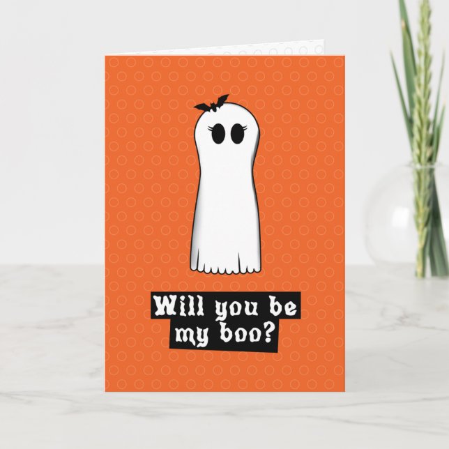 Usted será mi tarjeta de Halloween del abucheo (Anverso)