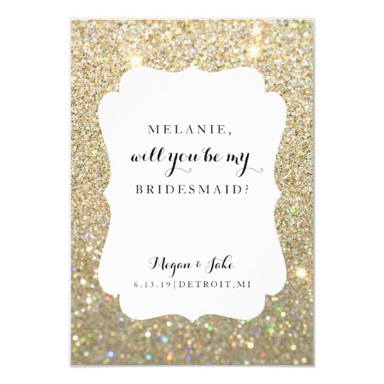 Usted será mi tarjeta de la dama de honor - día de invitación 8,9 x 12,7 cm