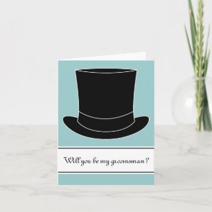 Usted será mi tophat negro de la tarjeta el   del