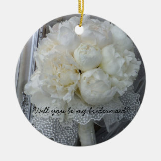Usted será mis Peonies del blanco del ornamento de