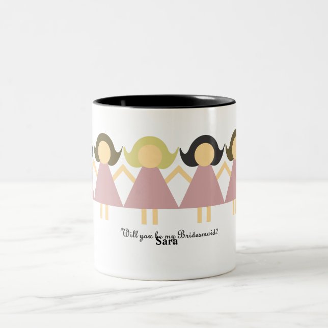 Usted será mis tazas de la dama de honor (Centro)