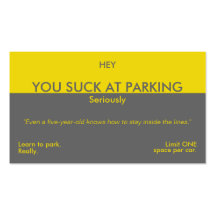 Usted suck en el estacionamiento