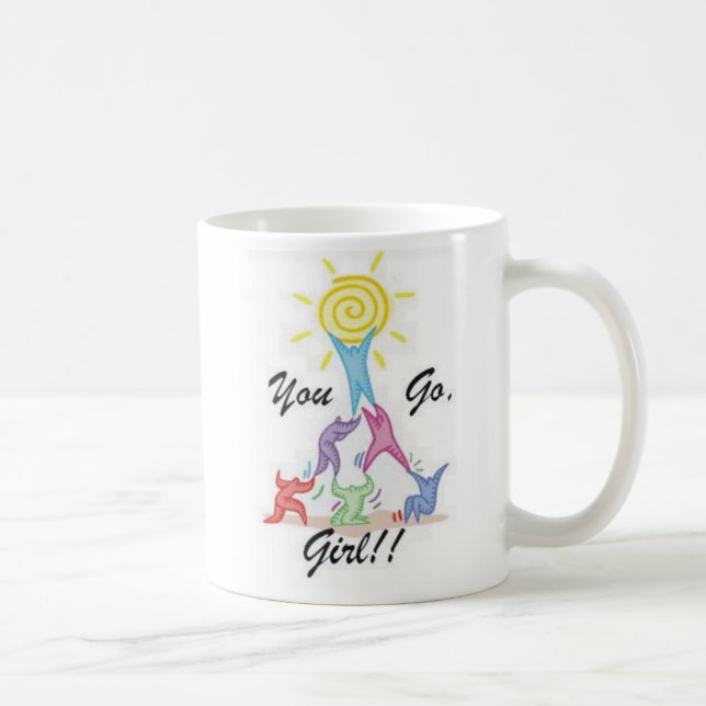 Usted va taza del chica (Derecha)