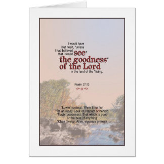 Usted verá la calidad de dios - 27:13 del salmo