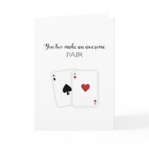 "Ustedes dos hacen un par increíble" Tarjeta Parej
