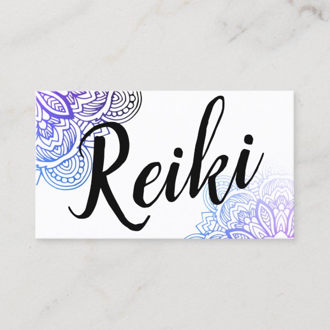 Usui Reiki Practicante/Instructor Tarjeta de Negoc (Anverso)