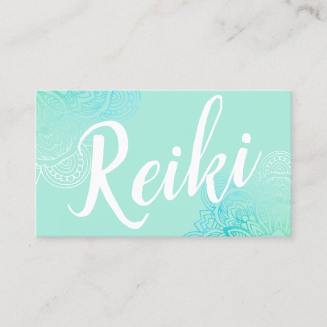 Usui Reiki Practicante/Instructor Tarjeta de Negoc (Anverso)