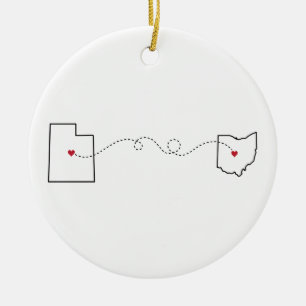 Utah a Ohio - Ornamento del corazón
