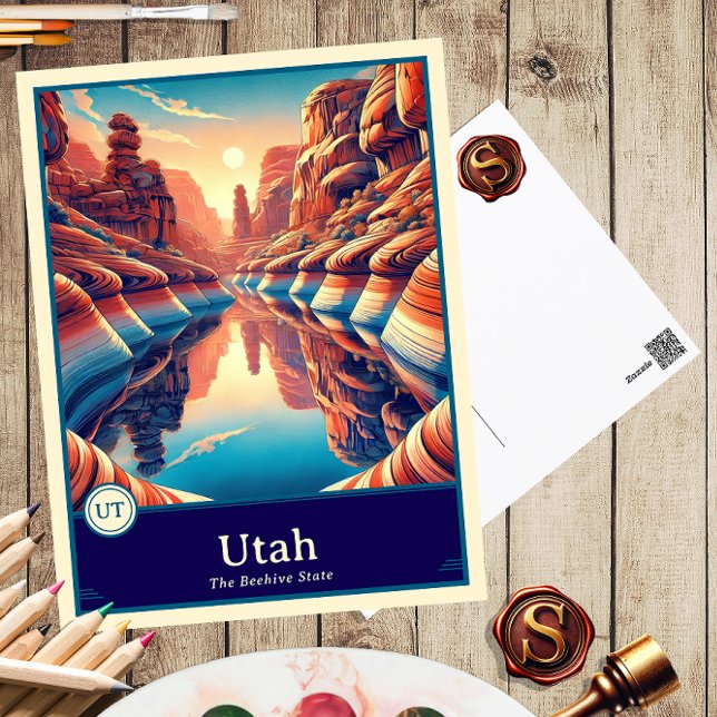 Utah | Estilo Anime Cel Shaded Tarjeta Postal (Subido por el creador)