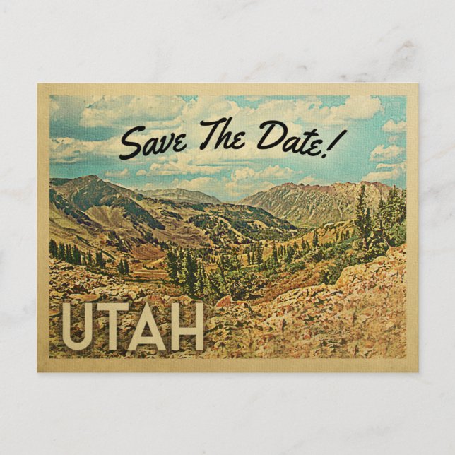 Utah Guardar Las Postales Vintage De Fecha (Anverso)