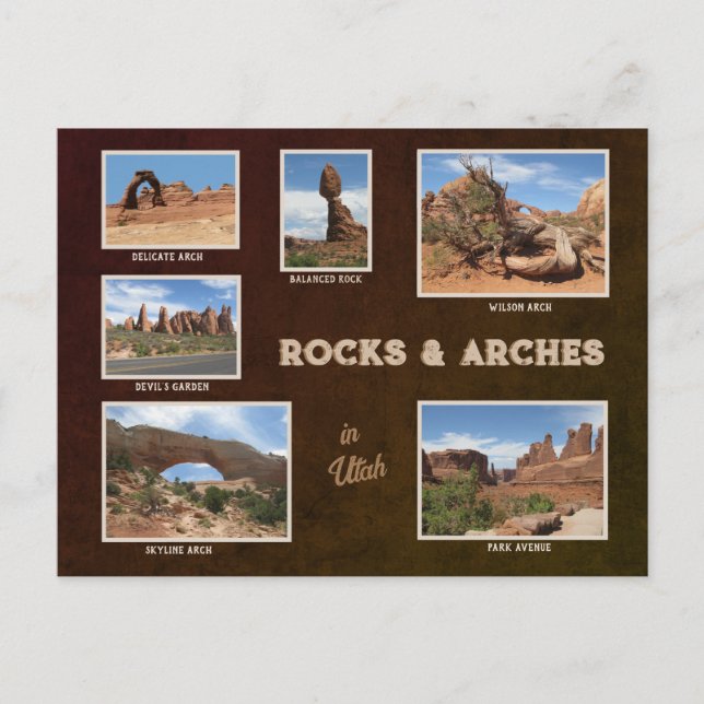 Utah: Postales de Rocas y Arcos (Anverso)