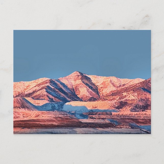 Utah Postales Montañas Oquirrh Llanura de Invierno (Anverso)