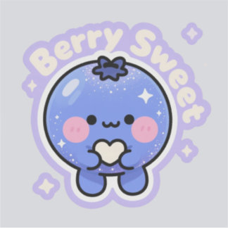 ute Kawaii Alien Blueberry Pegatina | Spa estético
