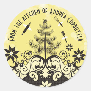 Utensilios de ángel de la etiqueta de cocina de Na