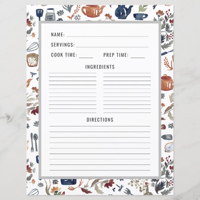 Utensilios de cocina acuática | Página de enlace d (Anverso)