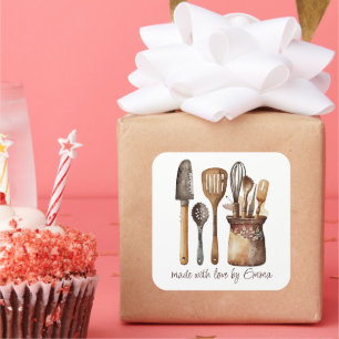 Utensilios de Cocina con Etiquetas de Alimentos Ac