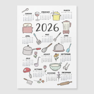 Utensilios de cocina del calendario 2026