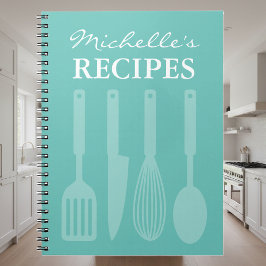Utensilios de cocina personalizados libreta de rec