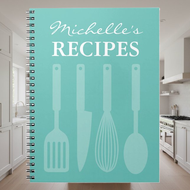 Utensilios de cocina personalizados libreta de rec (recipe notebook)