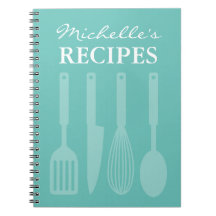 Utensilios de cocina personalizados libreta de rec