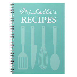 Utensilios de cocina personalizados libreta de rec
