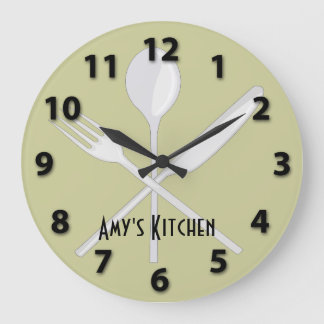 Utensilios de cocina reloj de pared redonda