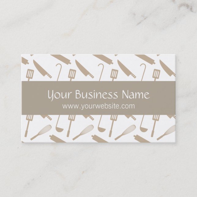 Utensilios de cocinar del cocinero, tarjetas de (Anverso)