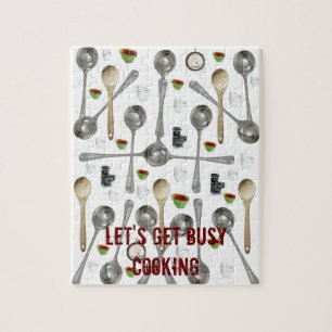 Utensils Cuchara de madera Jigsaw Puzzle Daisy