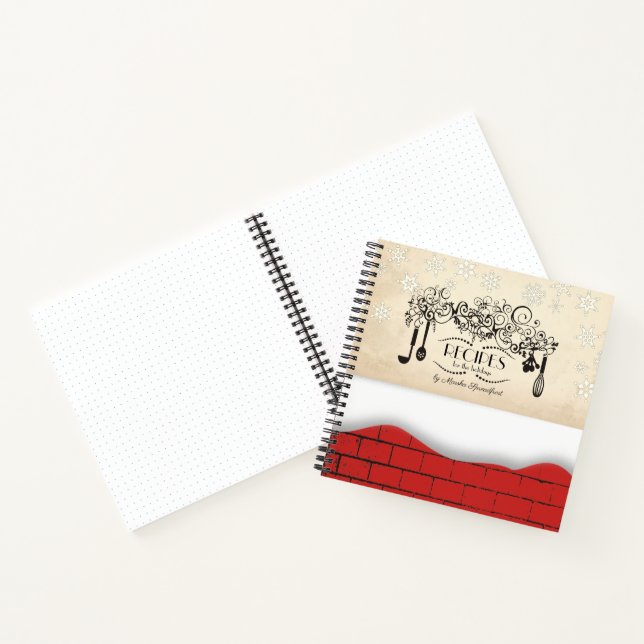 Utensils Navidades de ladrillo cuaderno de recetas (Interior)