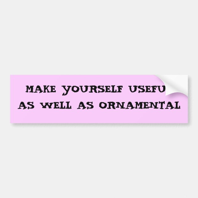 Útil así como pegatina para el parachoques (Frente)