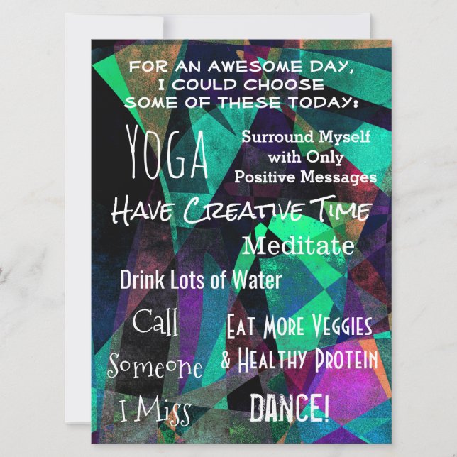 Útiles recordatorios de automotivación para un día (Anverso)