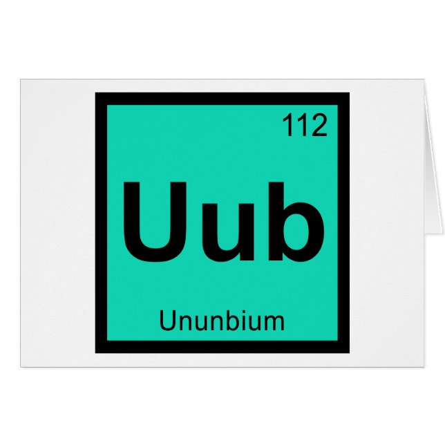 Uub - Química del Ununbio Elemento de la Tabla Per (Anverso (Horizontal))