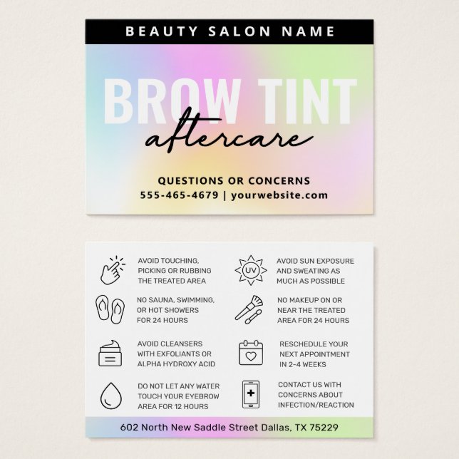 UV Gloss Rainbow Eyebrow Tint (Anverso y reverso)