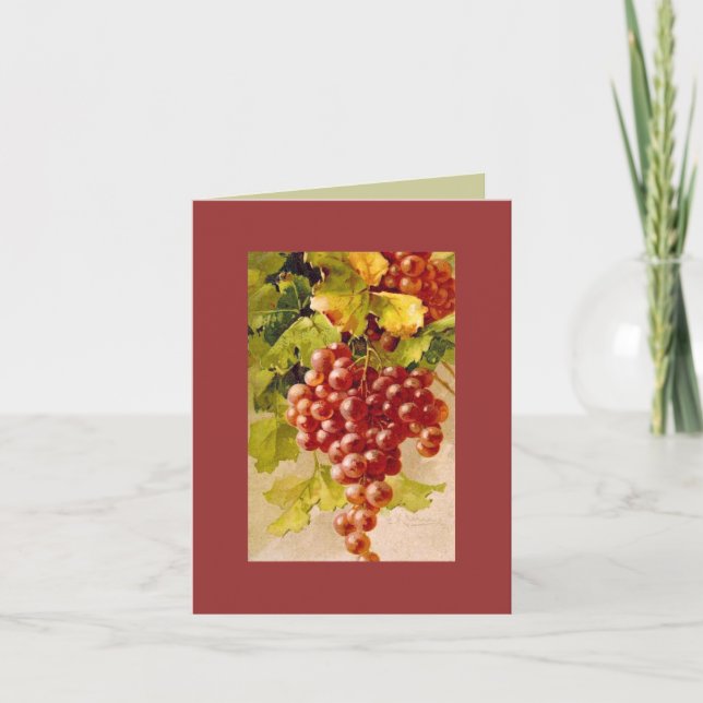 Uvas de Catherine Klein. TARJETA DE NOTA BRK (Anverso)