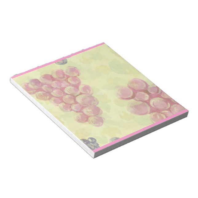 Uvas En El Bloc De Notas De Hojas (Lado Derecho)