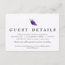 Uvas en la tarjeta de detalle del Boda de vino