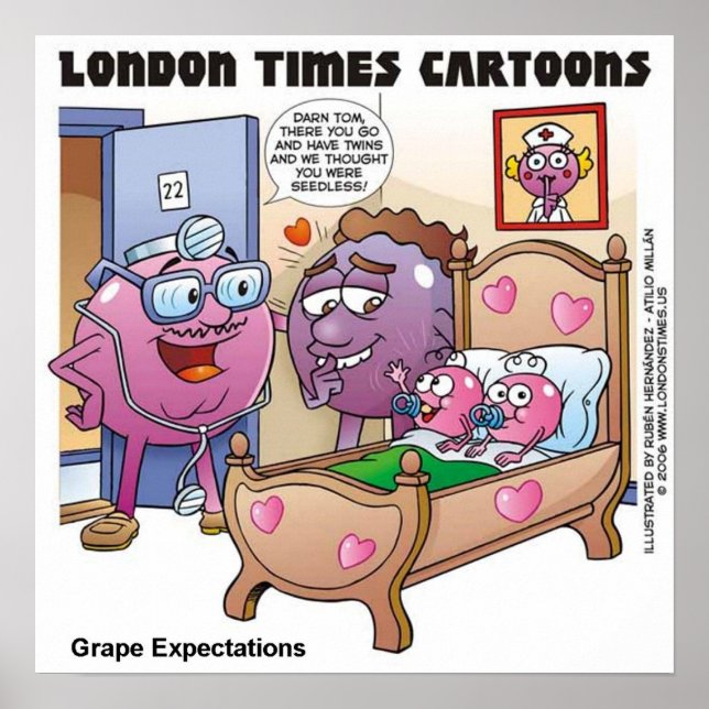 Uvas Expectativas Póster de Dickens y Embarazo (Frente)