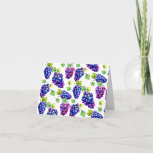 Uvas geniales acuarela fruta Tarjeta de invitación