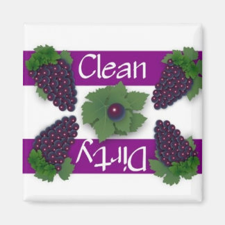 Uvas limpias o sucias Imán de lavavajillas