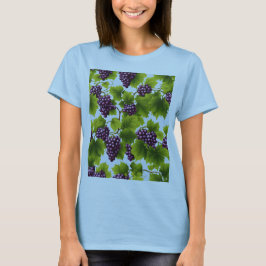 Uvas moradas Grapevine la camiseta básica de las m