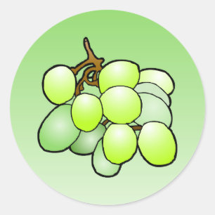 Uvas - Pegatina redondo clásico