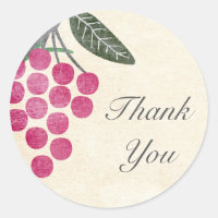 Uvas rusas Gracias Pegatinas